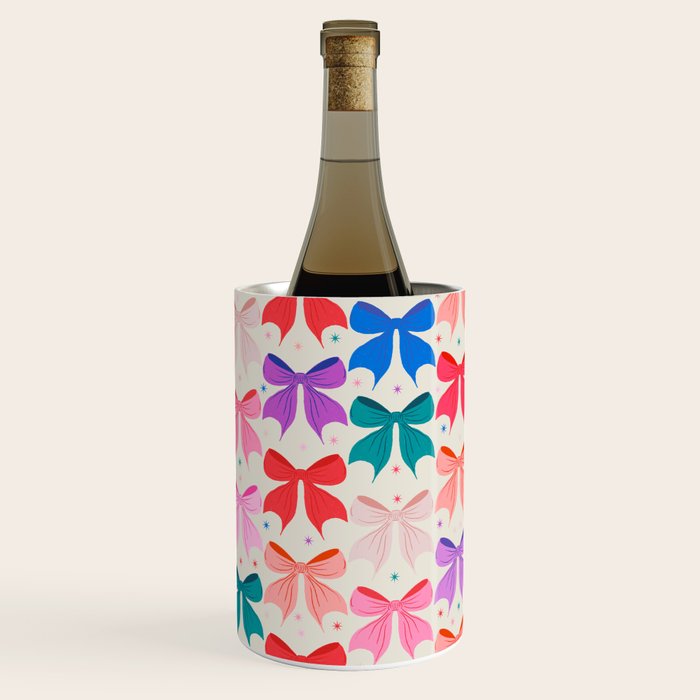 Vibrant Bow Pattern  A Playful and Colorful Design Wine Chiller Gallery Image 1