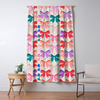 Vibrant Bow Pattern  A Playful and Colorful Design Window Curtain Gallery Image 5