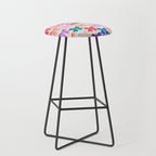 Vibrant Bow Pattern  A Playful and Colorful Design Stool Gallery Image 1