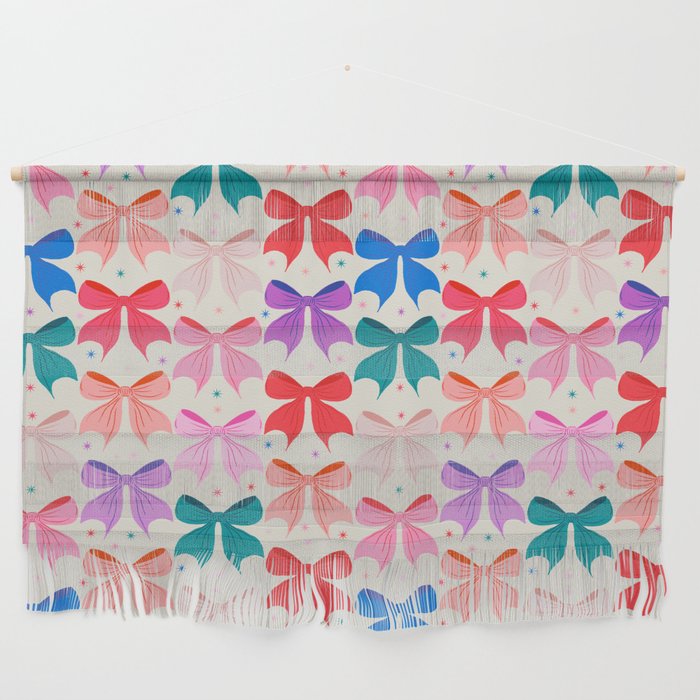 Vibrant Bow Pattern  A Playful and Colorful Design Wall Hanging Gallery Image 1