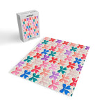 Vibrant Bow Pattern  A Playful and Colorful Design Jigsaw Puzzle Gallery Image 2