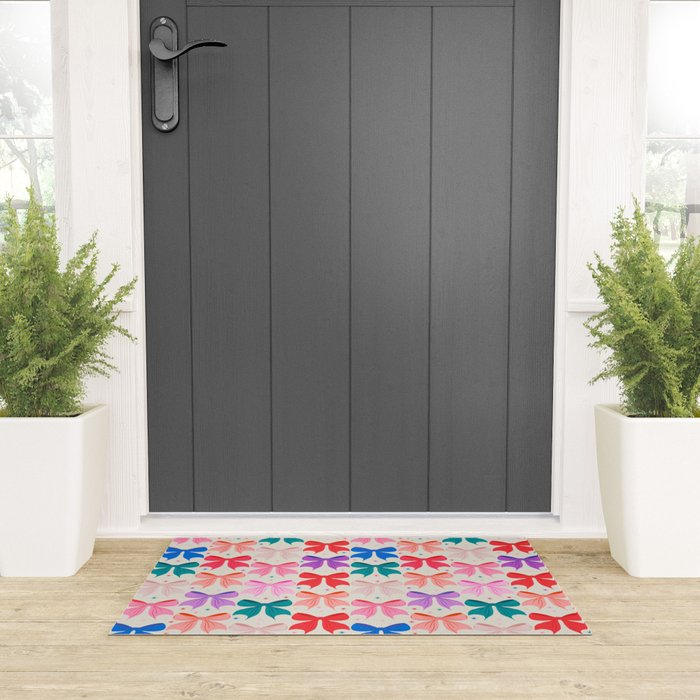 Vibrant Bow Pattern  A Playful and Colorful Design Welcome Mat Gallery Image 3