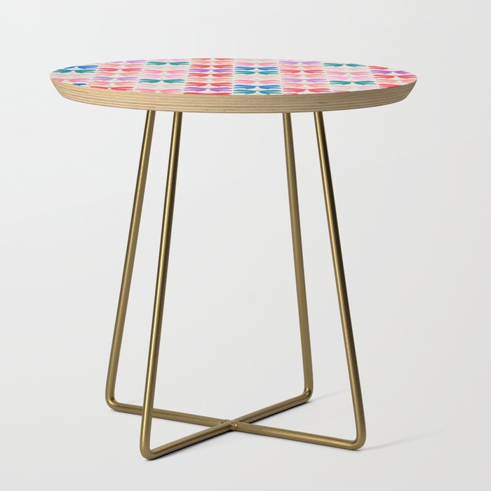Vibrant Bow Pattern  A Playful and Colorful Design Side Table Gallery Image 1