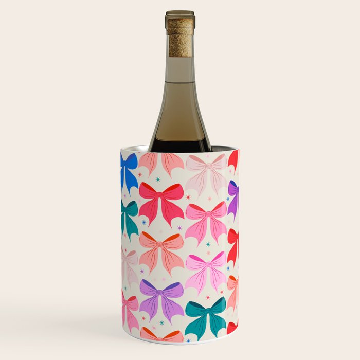 Vibrant Bow Pattern  A Playful and Colorful Design Wine Chiller Gallery Image 2