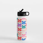 Vibrant Bow Pattern  A Playful and Colorful Design Water Bottle Gallery Image 1