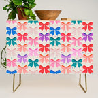 Vibrant Bow Pattern  A Playful and Colorful Design Credenza Gallery Image 1