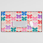 Vibrant Bow Pattern  A Playful and Colorful Design Desk Mat Gallery Image 1