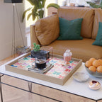 Vibrant Bow Pattern  A Playful and Colorful Design Serving Tray Gallery Image 2