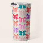 Vibrant Bow Pattern  A Playful and Colorful Design Travel Mug Gallery Image 3
