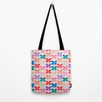 Vibrant Bow Pattern  A Playful and Colorful Design Tote Bag Gallery Image 2