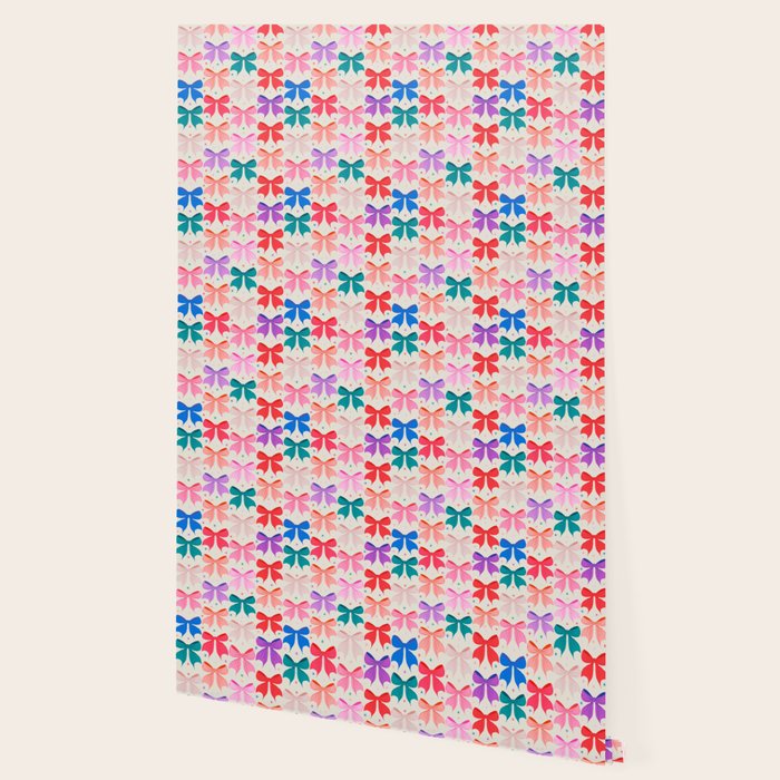 Vibrant Bow Pattern  A Playful and Colorful Design Wallpaper Gallery Image 2