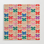 Vibrant Bow Pattern  A Playful and Colorful Design Wood Wall Art Gallery Image 1