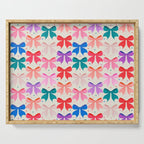 Vibrant Bow Pattern  A Playful and Colorful Design Serving Tray Gallery Image 1