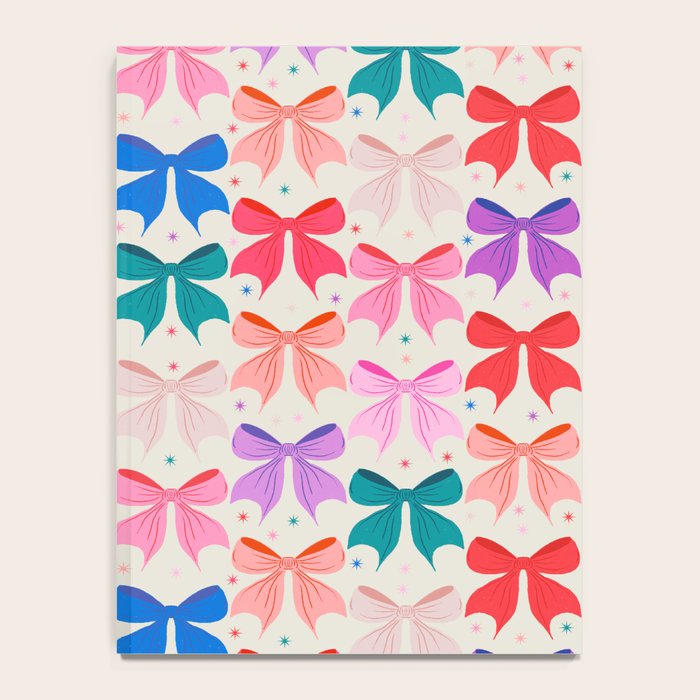 Vibrant Bow Pattern  A Playful and Colorful Design Notebook Gallery Image 4