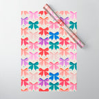 Vibrant Bow Pattern  A Playful and Colorful Design Wrapping Paper Gallery Image 1