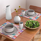 Vibrant Bow Pattern  A Playful and Colorful Design Placemat Gallery Image 2
