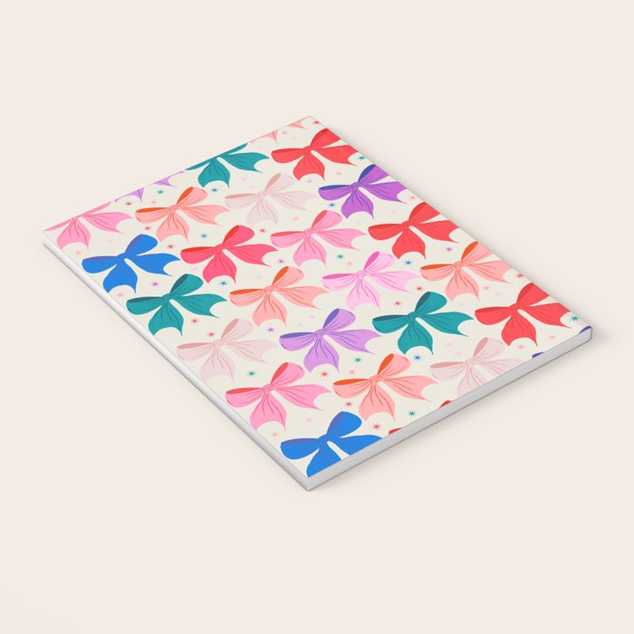 Vibrant Bow Pattern  A Playful and Colorful Design Notebook Gallery Image 3
