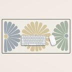 Retro Summer Daisies II Desk Mat Gallery Image 1