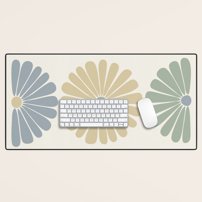 Retro Summer Daisies II Desk Mat Gallery Image 1
