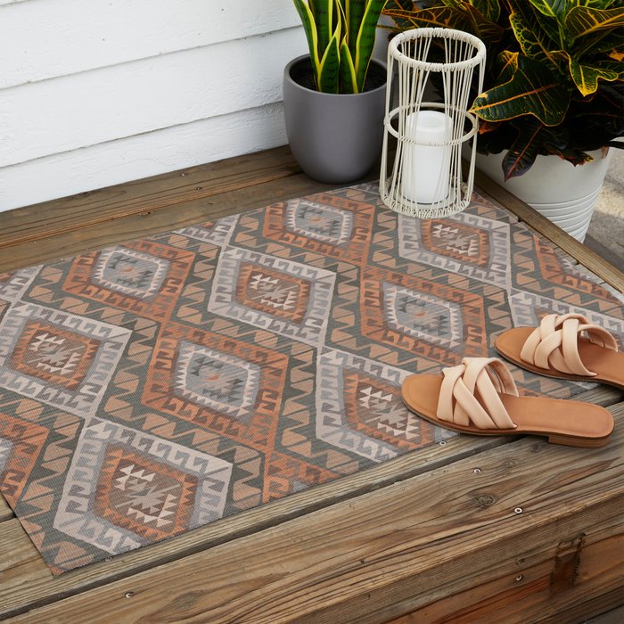 Kilim - earthy Outdoor Rug Gallery Image 2