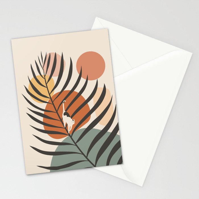 Cat and Plant 32 Stationery Card Gallery Image 2