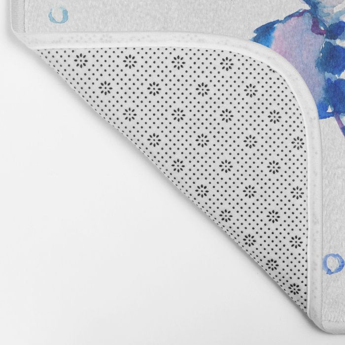 Blue Purple Sea Turtle, Turtle for nursery Bath Mat Gallery Image 2