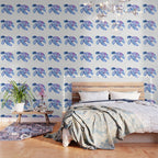 Blue Purple Sea Turtle, Turtle for nursery Wallpaper Gallery Image 3