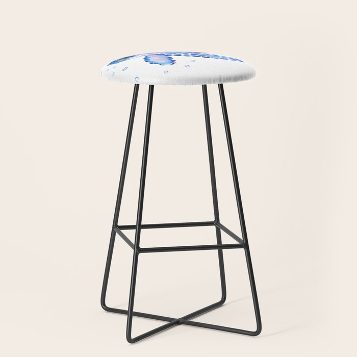 Blue Purple Sea Turtle, Turtle for nursery Stool Gallery Image 1