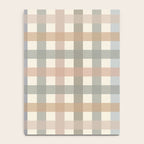 Neutral Gingham Check Pattern Notebook Gallery Image 4
