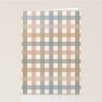 Neutral Gingham Check Pattern Stationery Card Gallery Image 2