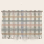 Neutral Gingham Check Pattern Wall Hanging Gallery Image 1