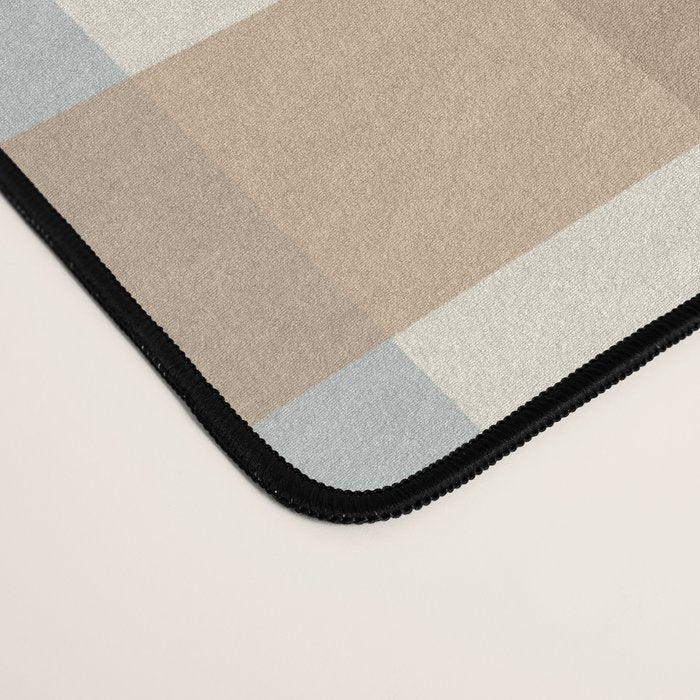 Neutral Gingham Check Pattern Desk Mat Gallery Image 4