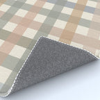 Neutral Gingham Check Pattern Rug Gallery Image 4