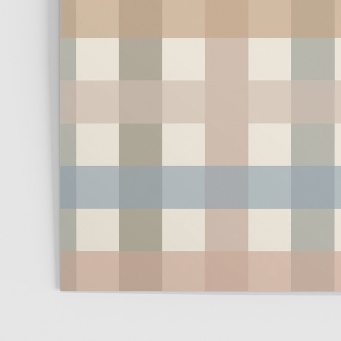 Neutral Gingham Check Pattern Poster Gallery Image 3