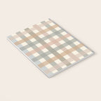 Neutral Gingham Check Pattern Notebook Gallery Image 3