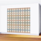 Neutral Gingham Check Pattern Wall Mural Gallery Image 2