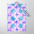 Tie Dye - Lavender and Turquoise  Wrapping Paper Gallery Image 1