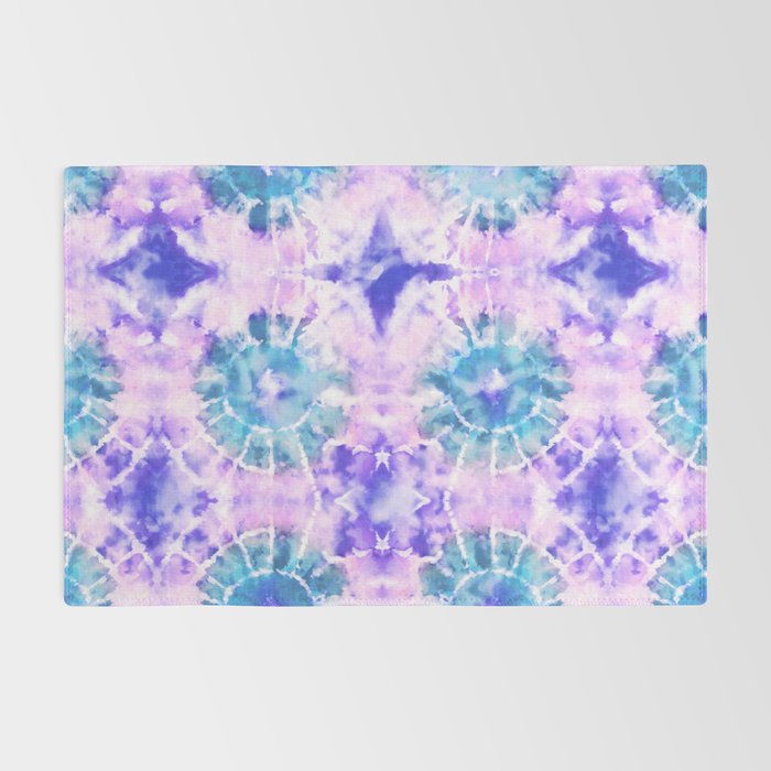 Tie Dye - Lavender and Turquoise  Rug Gallery Image 2
