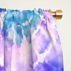 Tie Dye - Lavender and Turquoise  Window Curtain Gallery Image 2