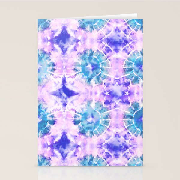 Tie Dye - Lavender and Turquoise  Stationery Card Gallery Image 2