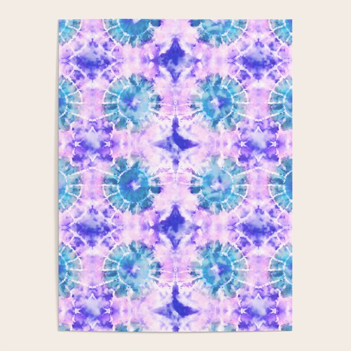 Tie Dye - Lavender and Turquoise  Poster Gallery Image 4