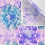 Tie Dye - Lavender and Turquoise  Wall Tapestry Gallery Image 3