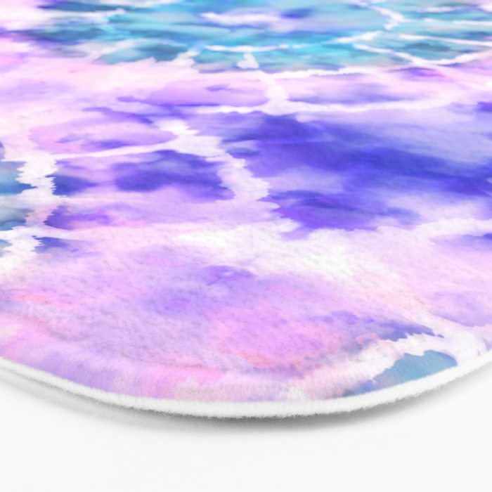 Tie Dye - Lavender and Turquoise  Bath Mat Gallery Image 3