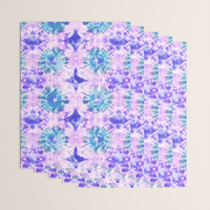 Tie Dye - Lavender and Turquoise  Wrapping Paper Gallery Image 3