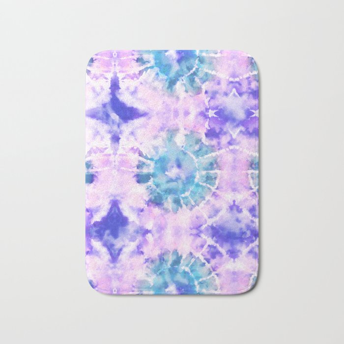 Tie Dye - Lavender and Turquoise  Bath Mat Gallery Image 1