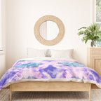 Tie Dye - Lavender and Turquoise  Duvet Cover Gallery Image 3