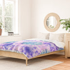 Tie Dye - Lavender and Turquoise  Duvet Cover Gallery Image 2