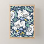 Snowy Owls on a Snowy Eve Mini Art Print Gallery Image 1