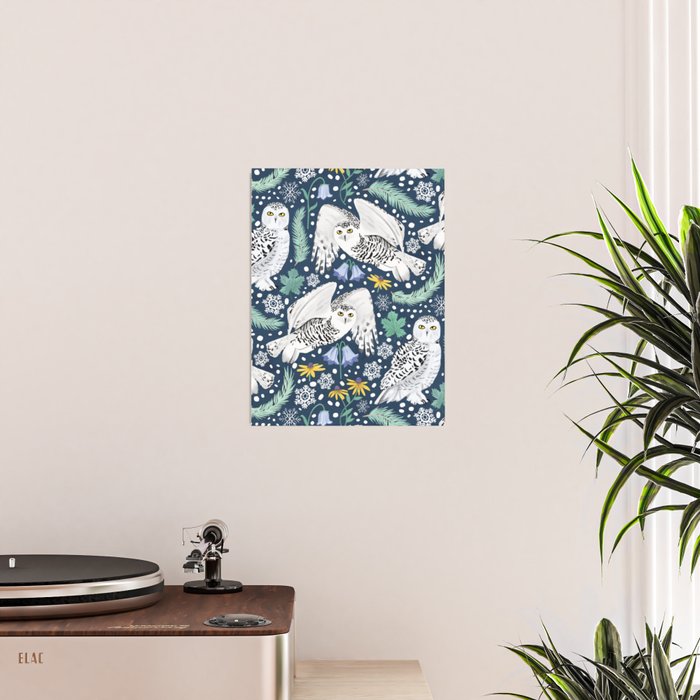 Snowy Owls on a Snowy Eve Poster Gallery Image 2