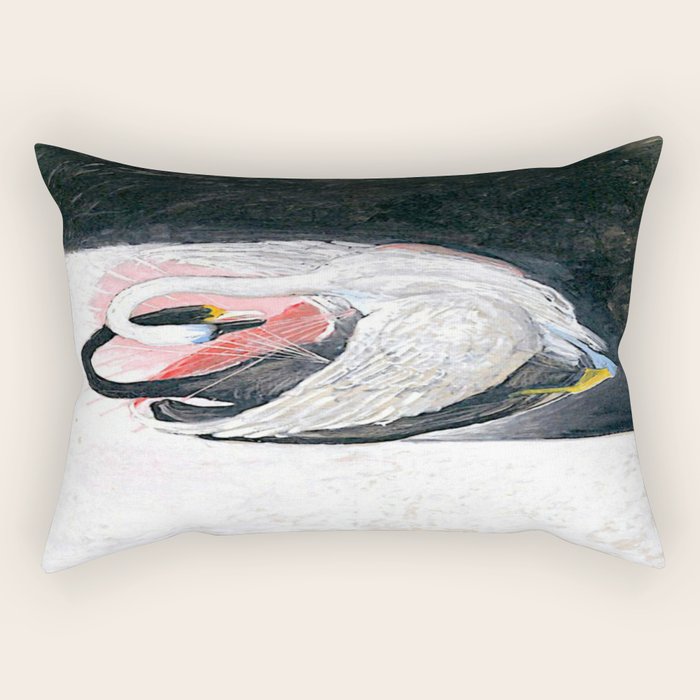 Hilma af klint the Swan No 05 Rectangular Pillow Gallery Image 2
